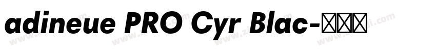 adineue PRO Cyr Blac字体转换
